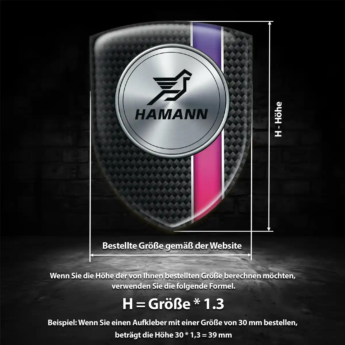 Hamann Aufkleber Silikon Embleme Auto Hochwertiges Harz