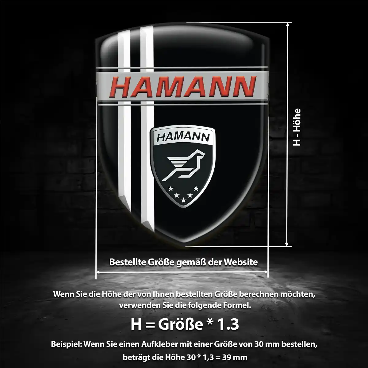 Hamann Aufkleber Silikon Embleme Auto Hohe Qualität