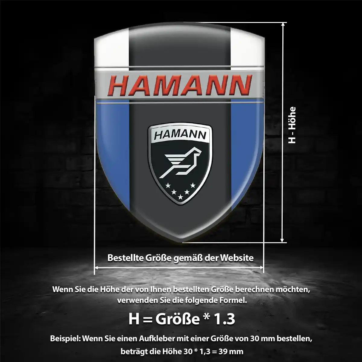 Hamann Aufkleber Silikon Embleme Auto Interieurdesign