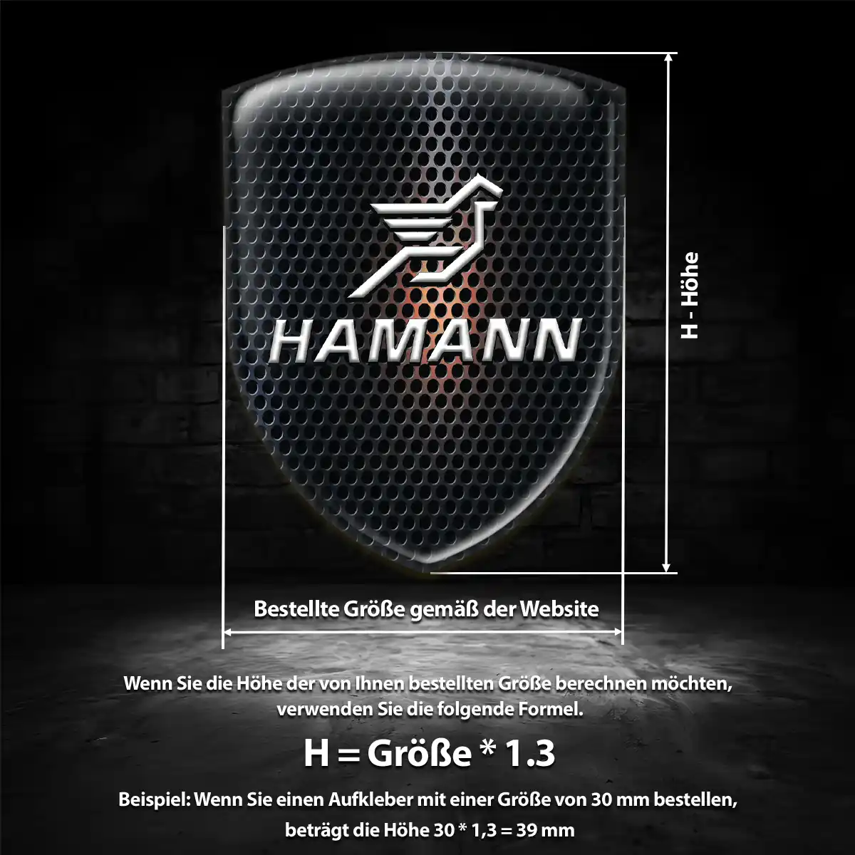 Hamann Aufkleber Silikon Embleme Auto Markenedition