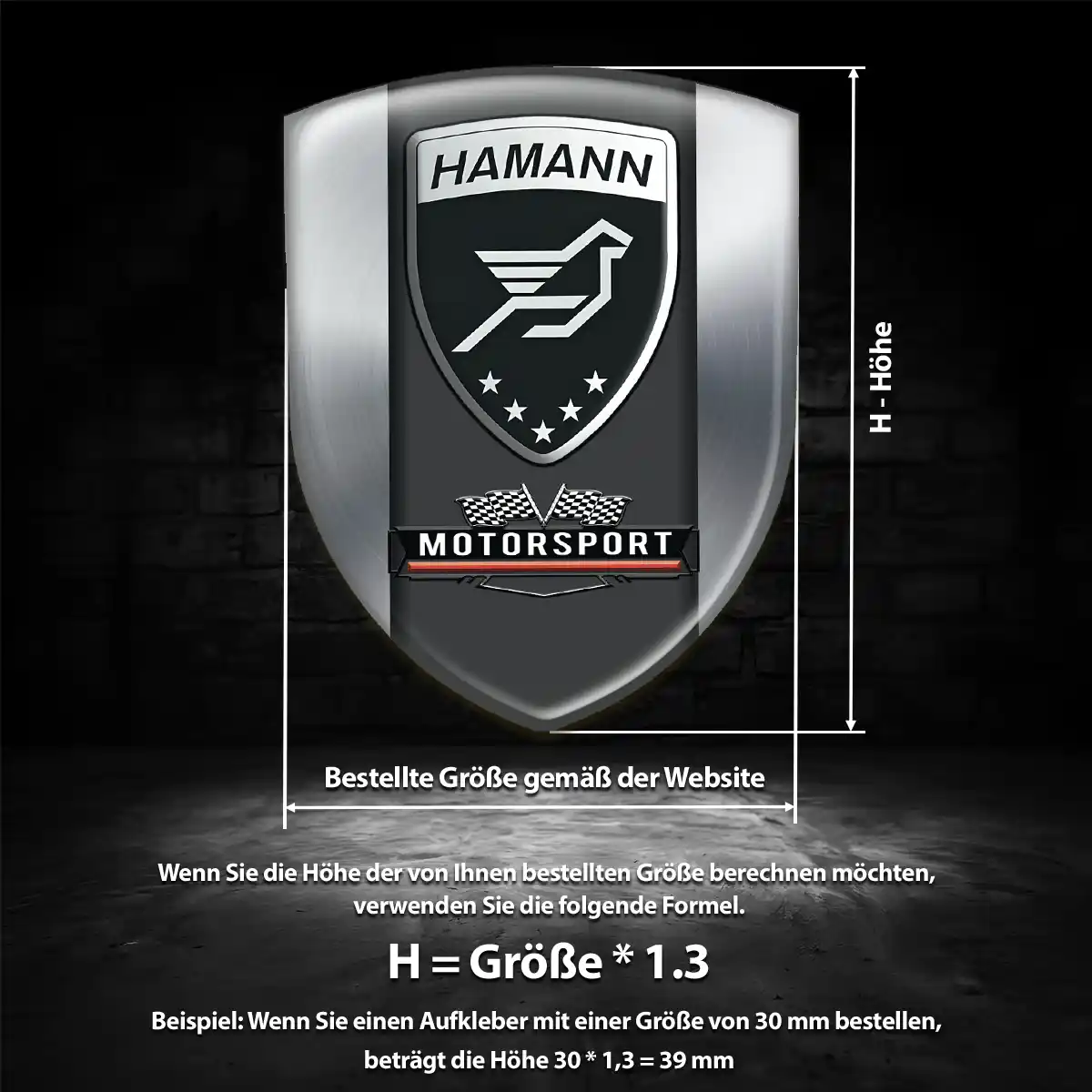 Hamann Aufkleber Silikon Embleme Auto Modernes Design