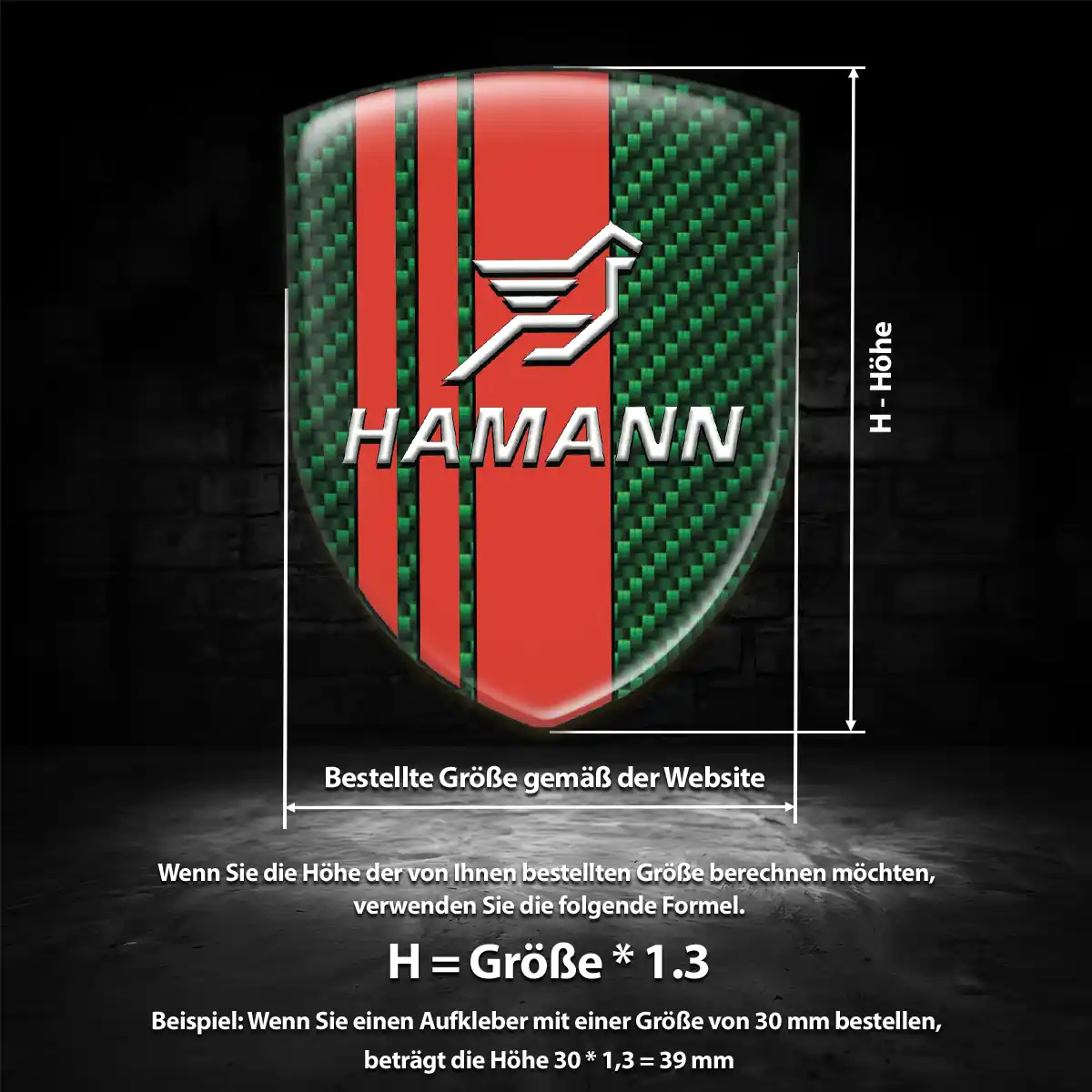 Hamann Aufkleber Silikon Embleme Auto Premium-Edition