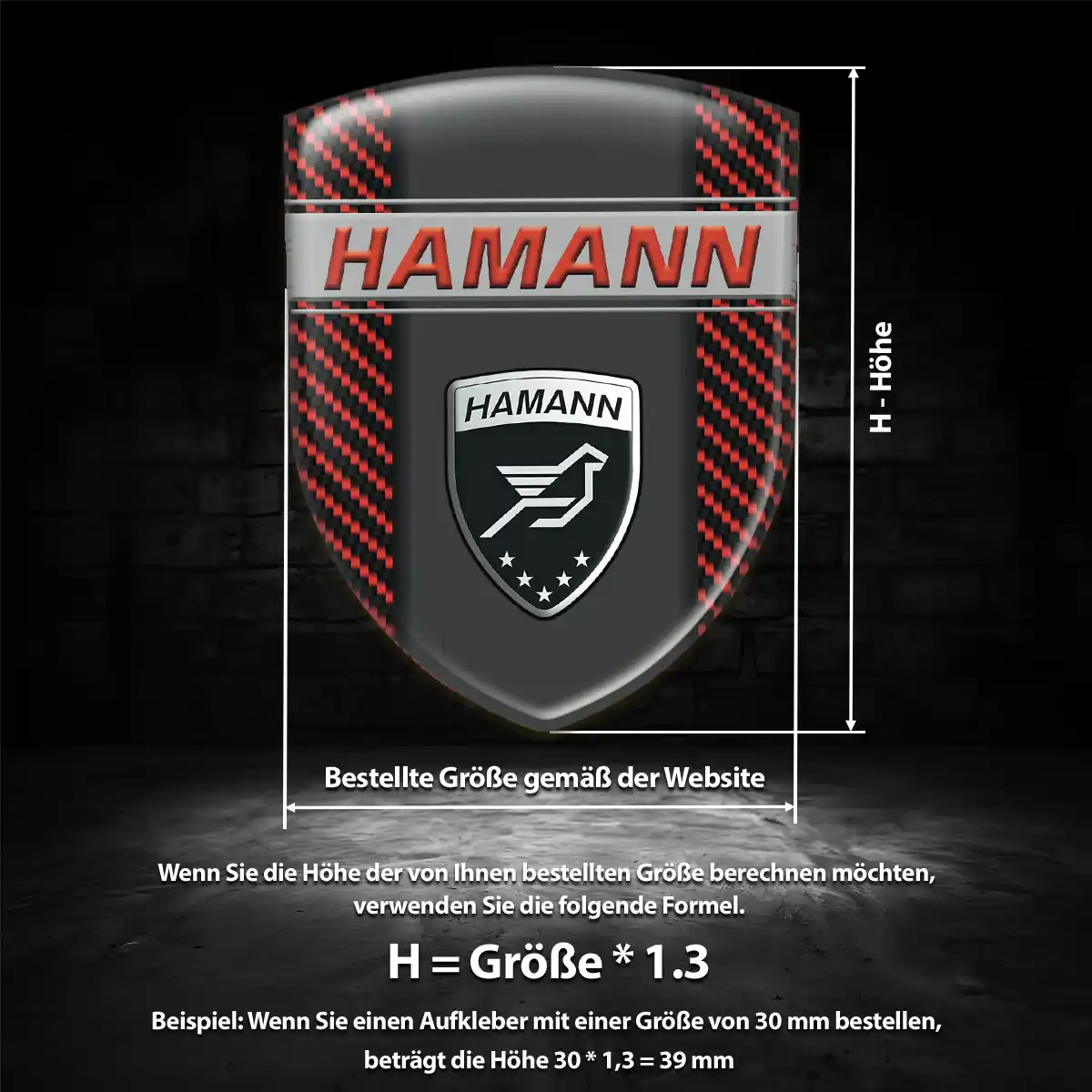 Hamann Aufkleber Silikon Embleme Auto Premiumqualität