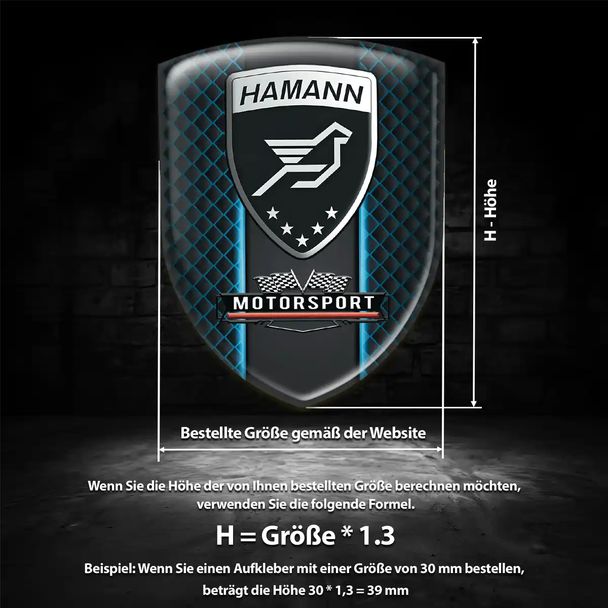 Hamann Aufkleber Silikon Embleme Auto Stilvolles Design