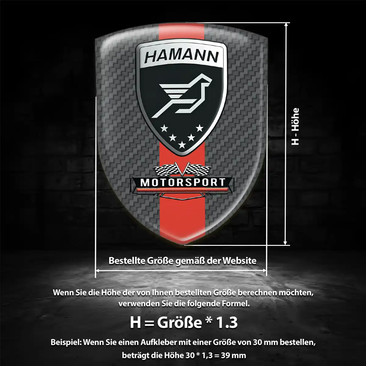 Hamann Aufkleber Silikon Embleme Überzeugende Qualität