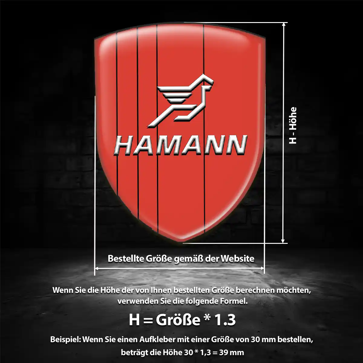 Hamann Aufkleber Silikon Embleme Elegantes Design