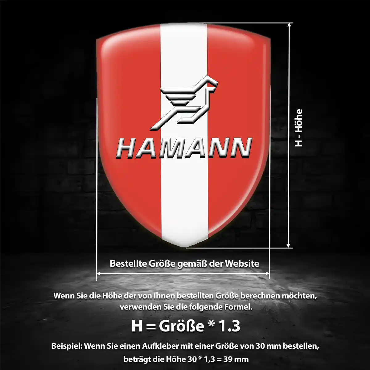 Hamann Aufkleber Silikon Embleme Erstklassige Qualität