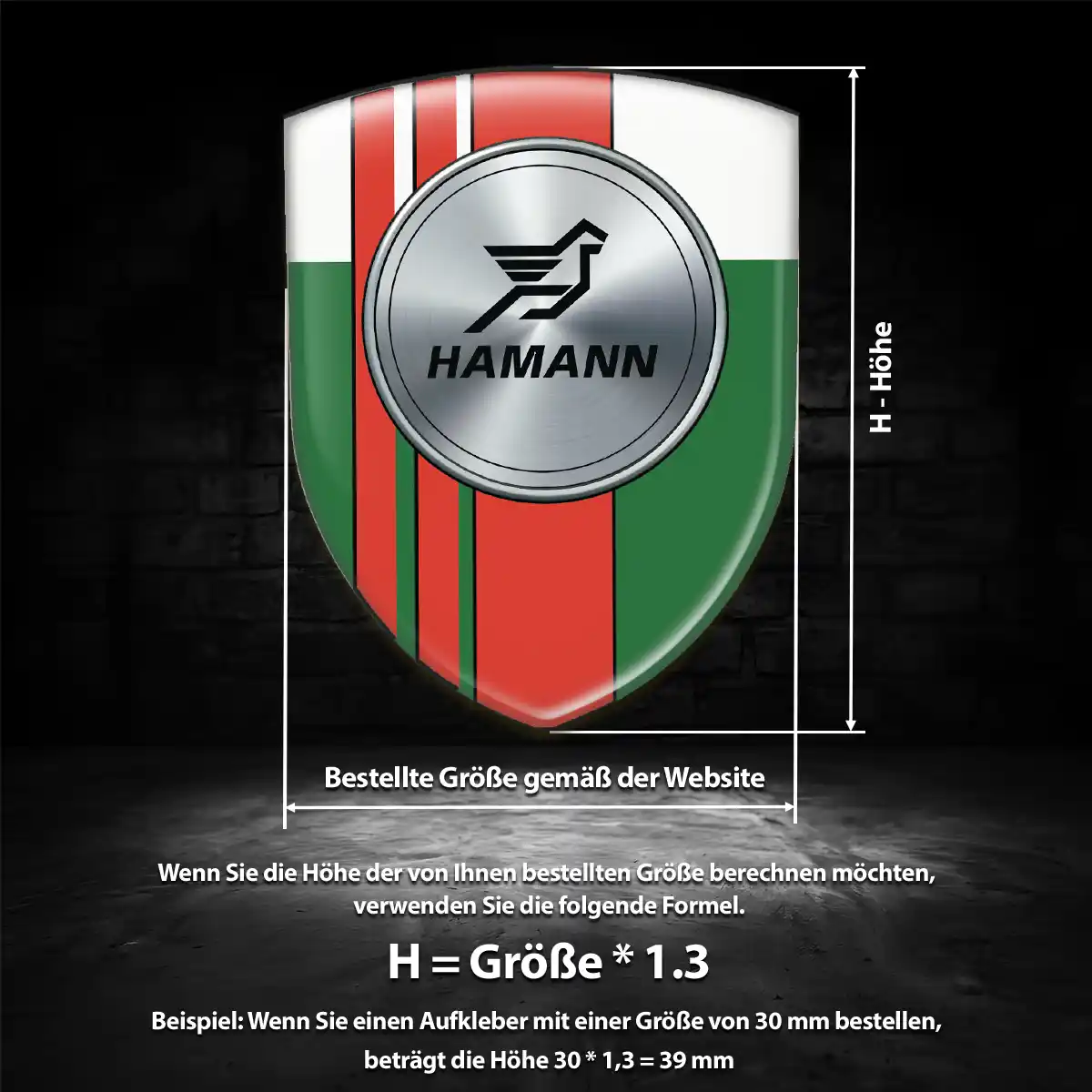 Hamann Aufkleber Silikon Embleme Exterieurdesign