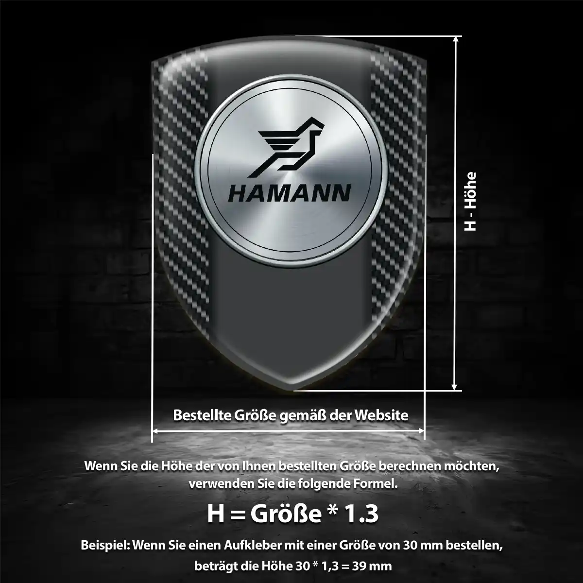 Hamann Aufkleber Silikon Embleme Höchste Qualität