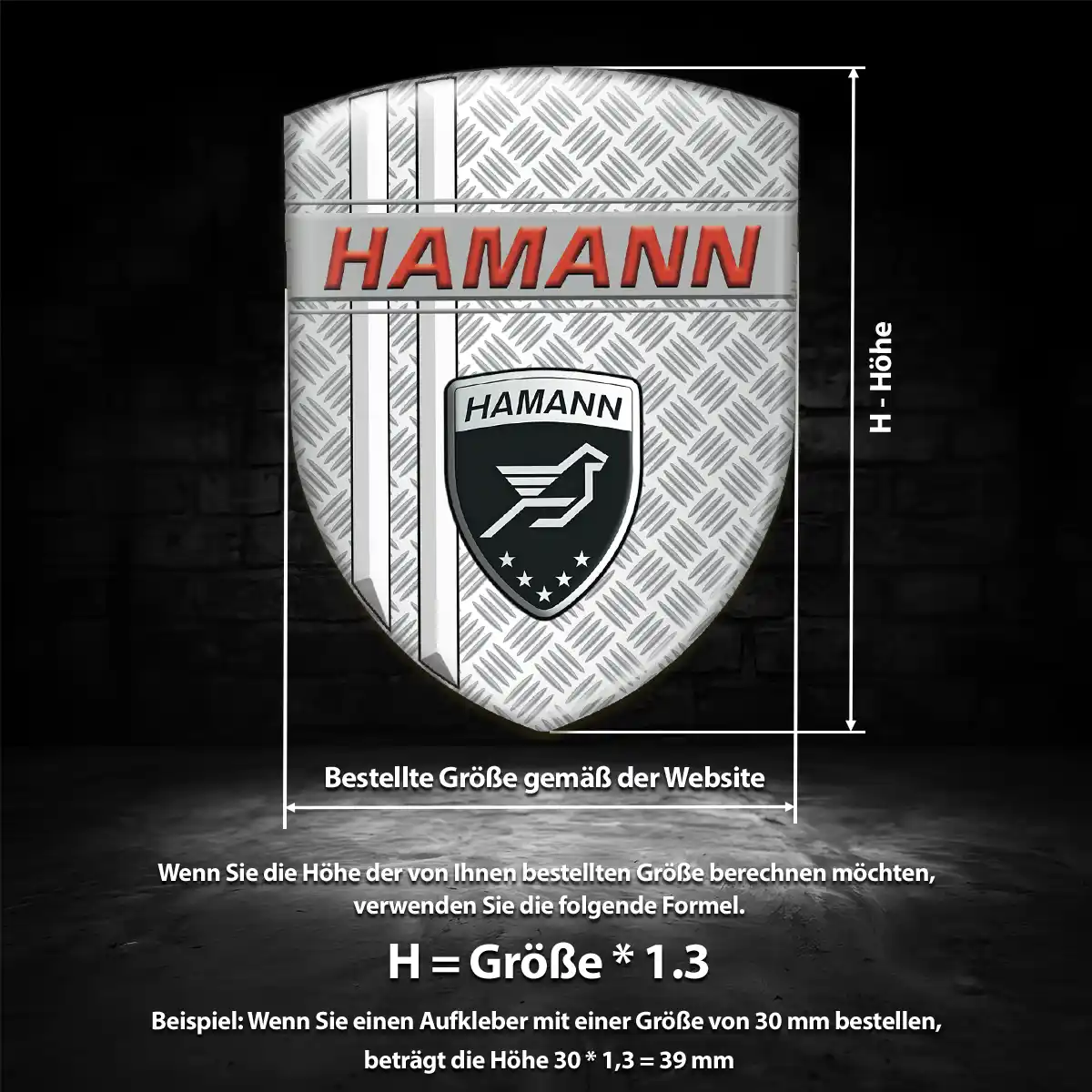 Hamann Aufkleber Silikon Embleme Hochwertiges Harz
