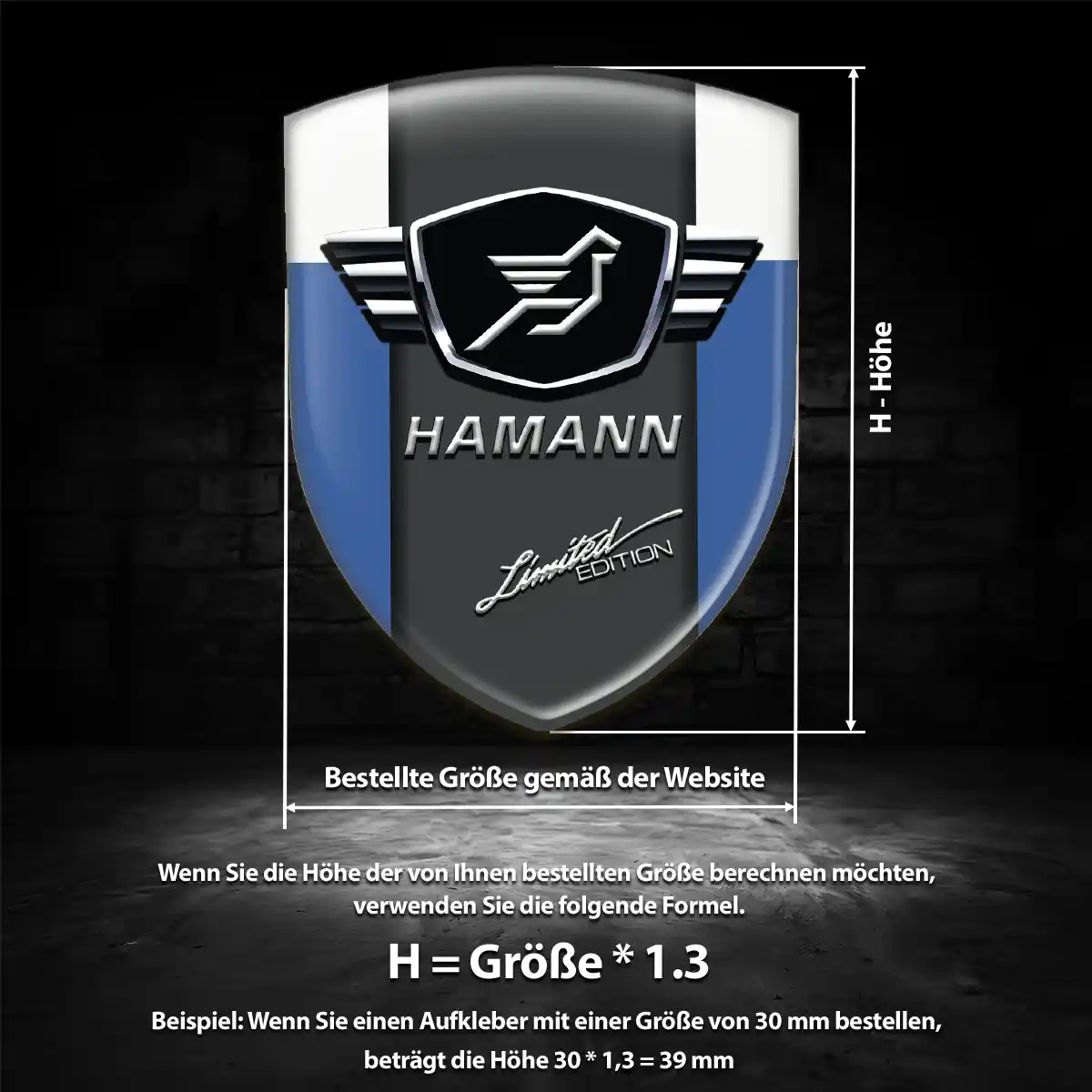 Hamann Aufkleber Silikon Embleme Luxus-Edition