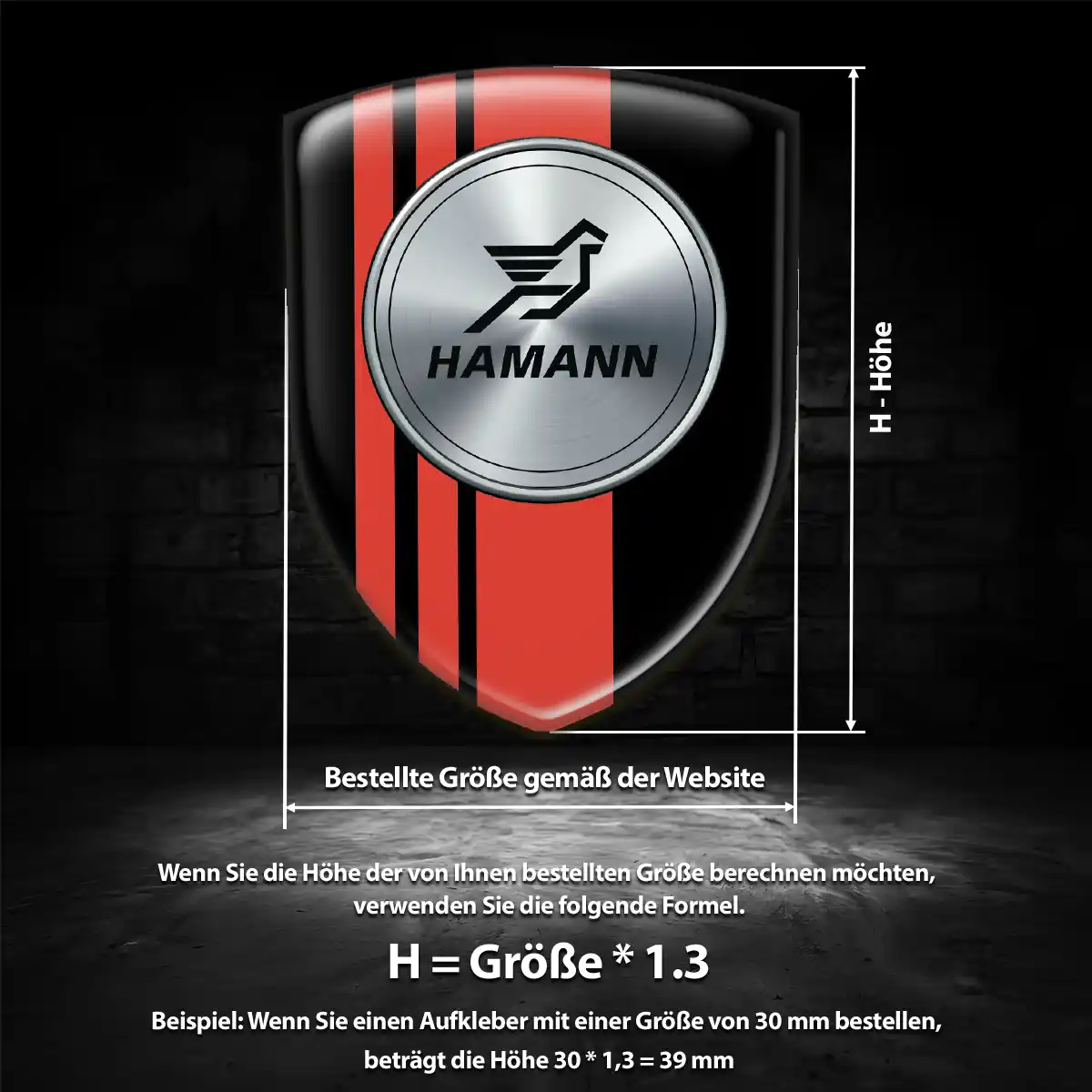 Hamann Aufkleber Silikon Embleme Markenedition