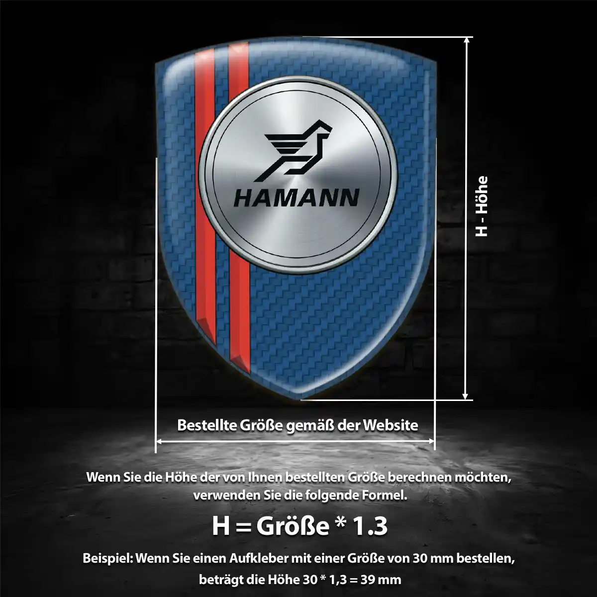 Hamann Aufkleber Silikon Embleme Modernes Design