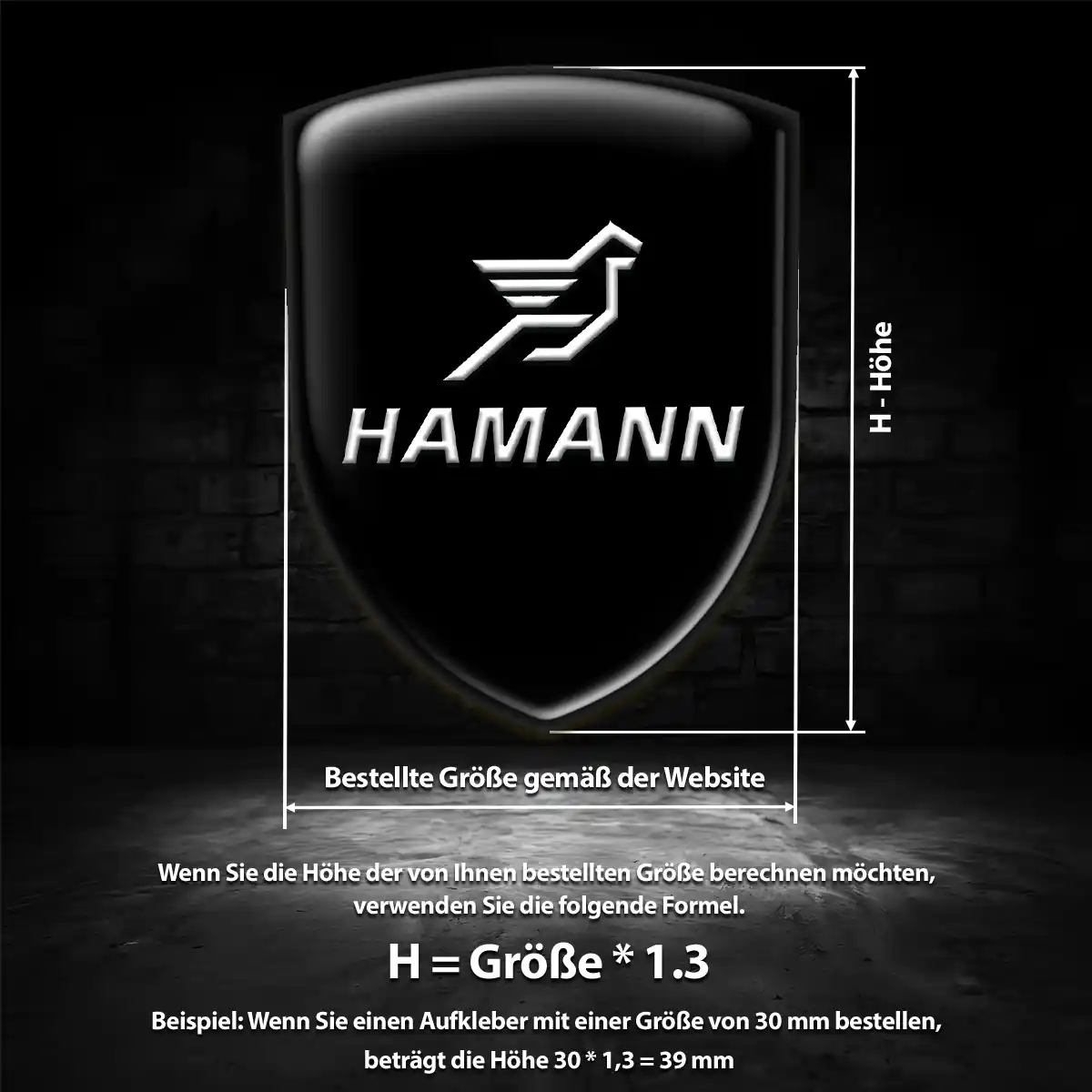 Hamann Aufkleber Silikon Embleme Spitzenqualität