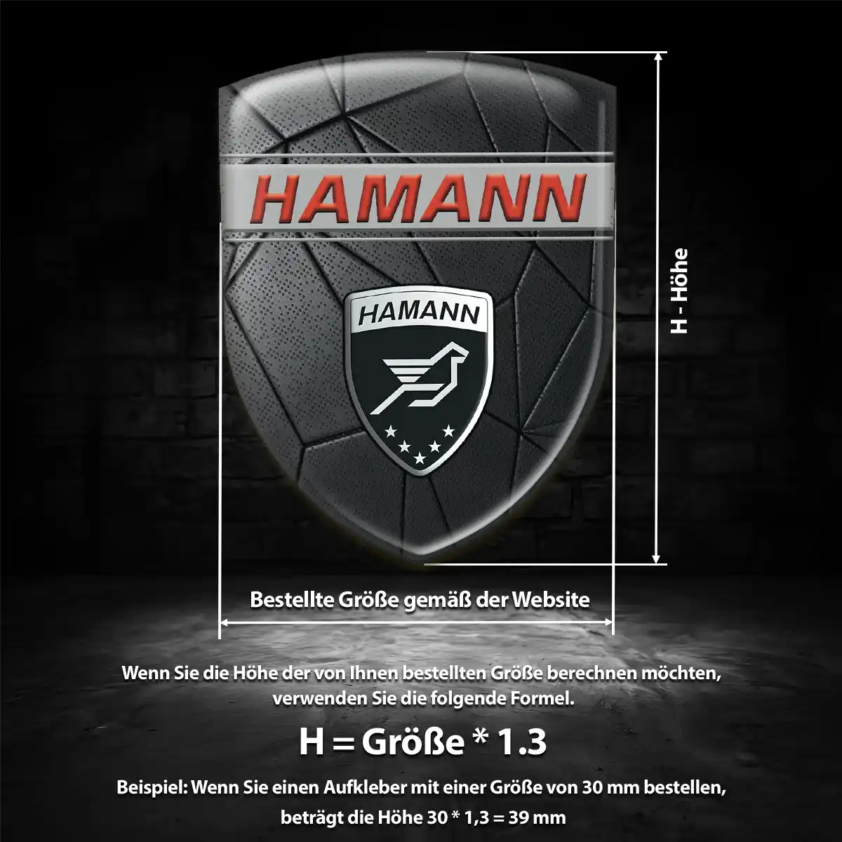 Hamann Aufkleber Wappen Auto Elegantes Design