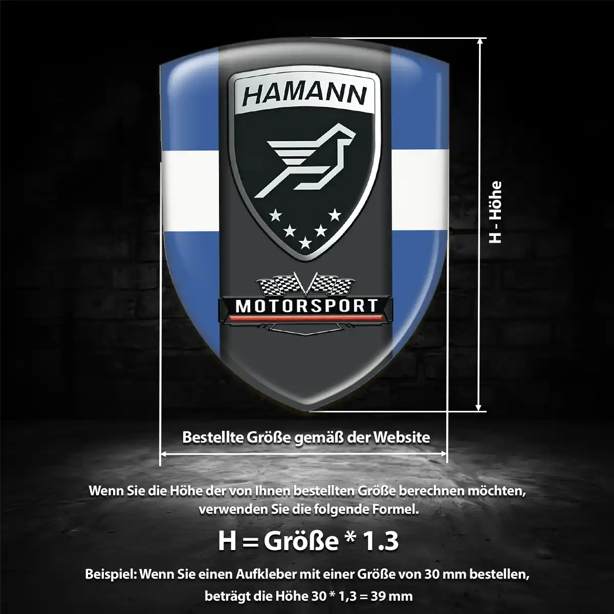 Hamann Aufkleber Wappen Auto Erstklassige Qualität