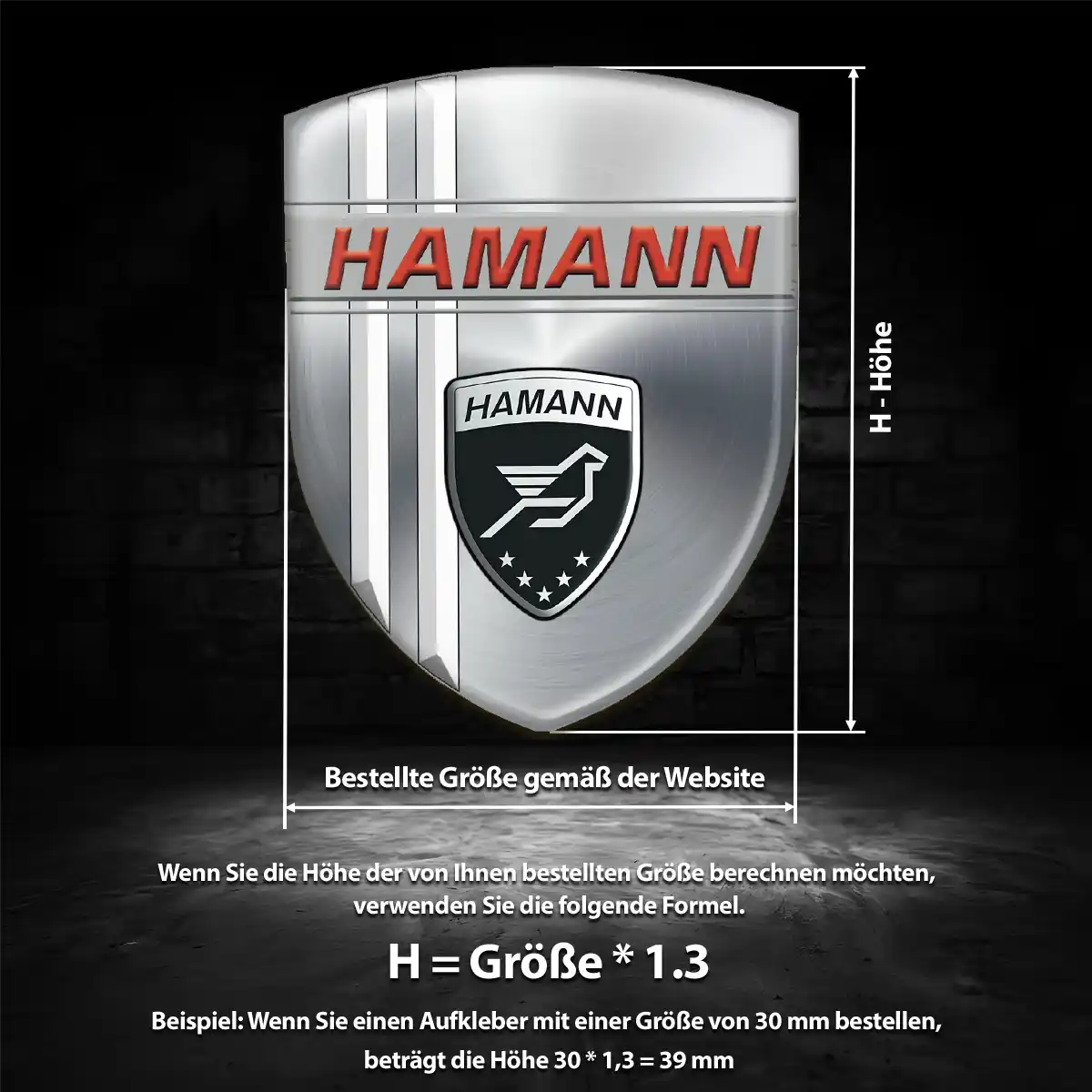 Hamann Aufkleber Wappen Auto Hochwertiges Harz
