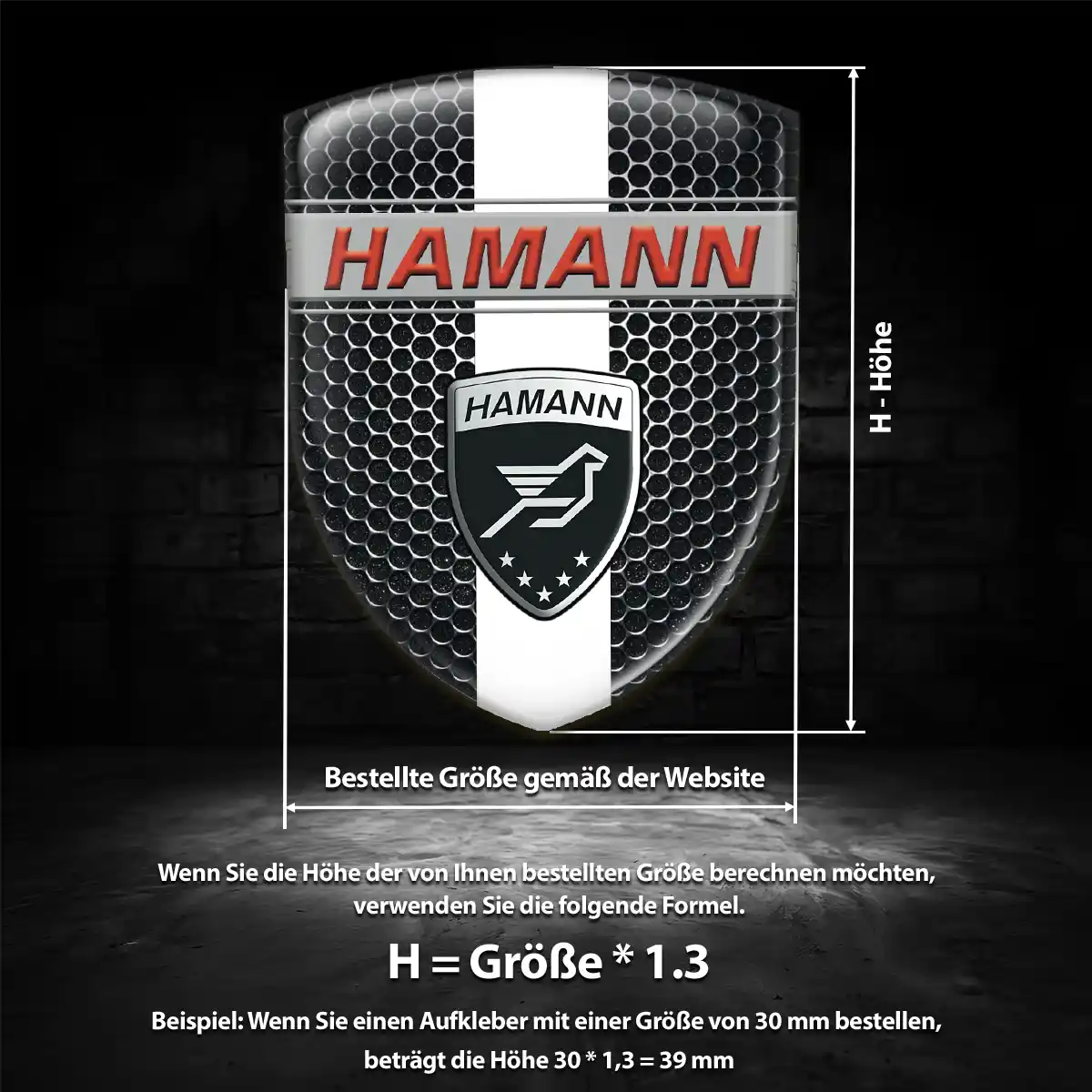 Hamann Aufkleber Wappen Auto Interieurdesign