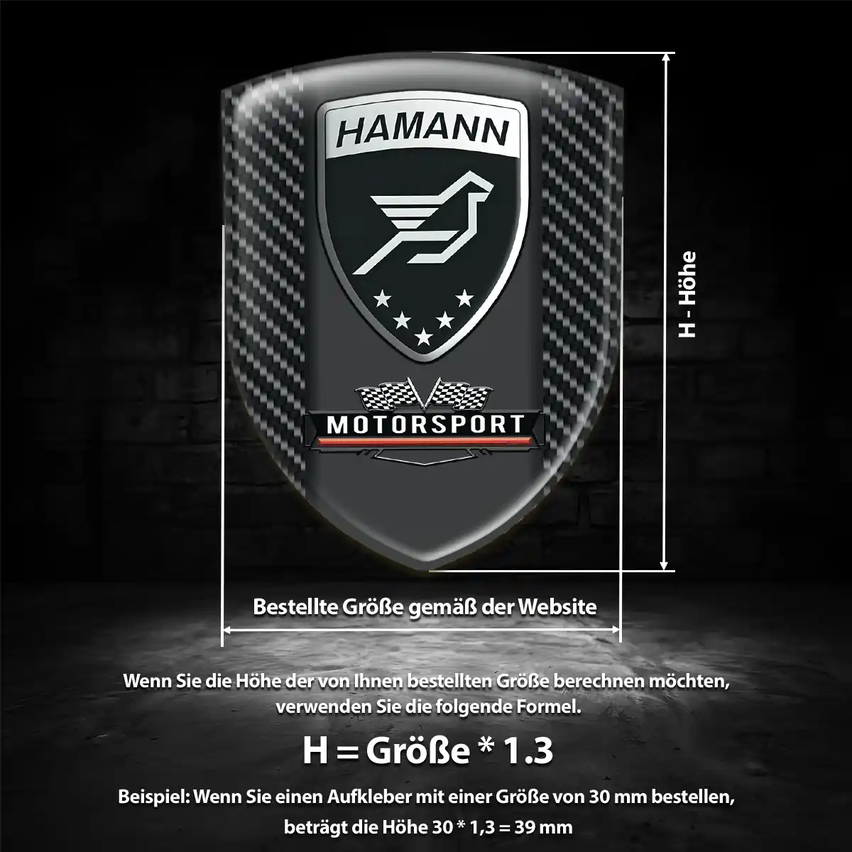 Hamann Aufkleber Wappen Auto Limitierte Auflage