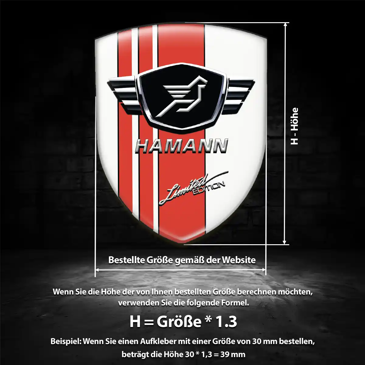 Hamann Aufkleber Wappen Auto Luxus-Edition