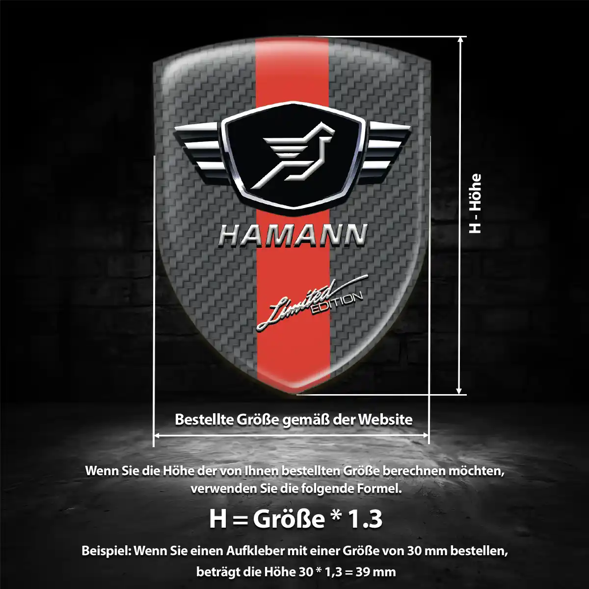 Hamann Aufkleber Wappen Auto Markenedition