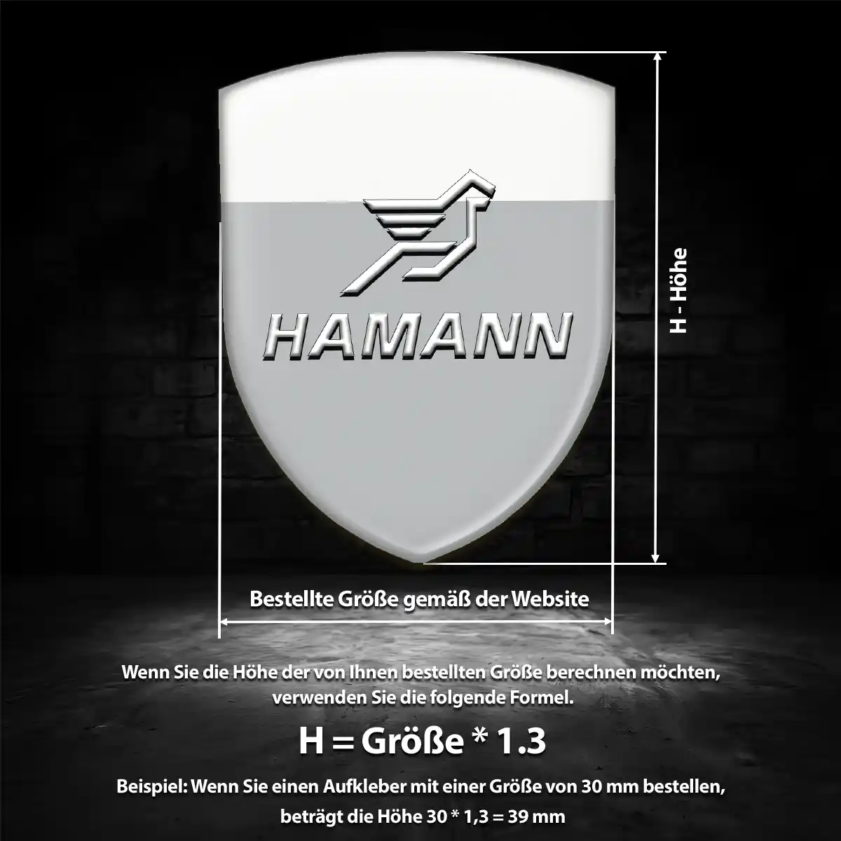 Hamann Aufkleber Wappen Auto Spitzenqualität