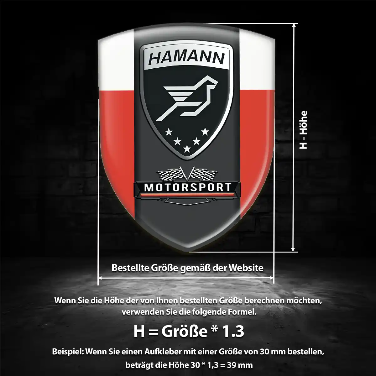 Hamann Aufkleber Wappen Auto Tuningfahrzeug