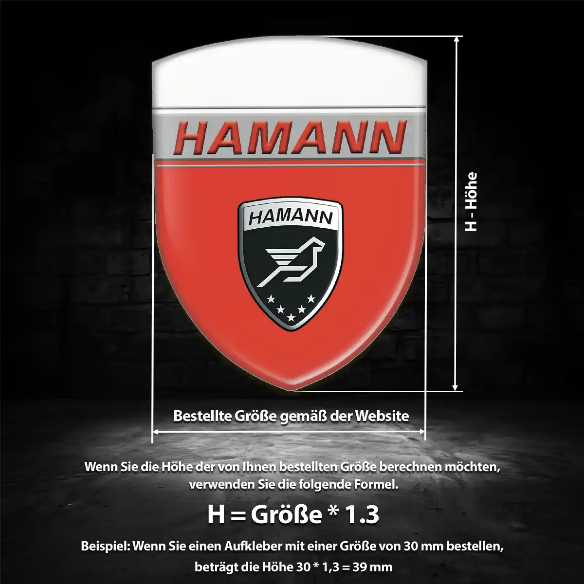 Hamann Aufkleber Wappen Edles Design