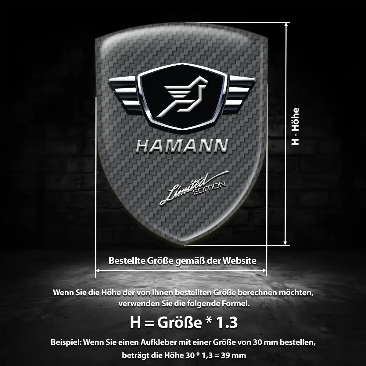 Hamann Aufkleber Wappen Emblem Anspruchsvolles Design