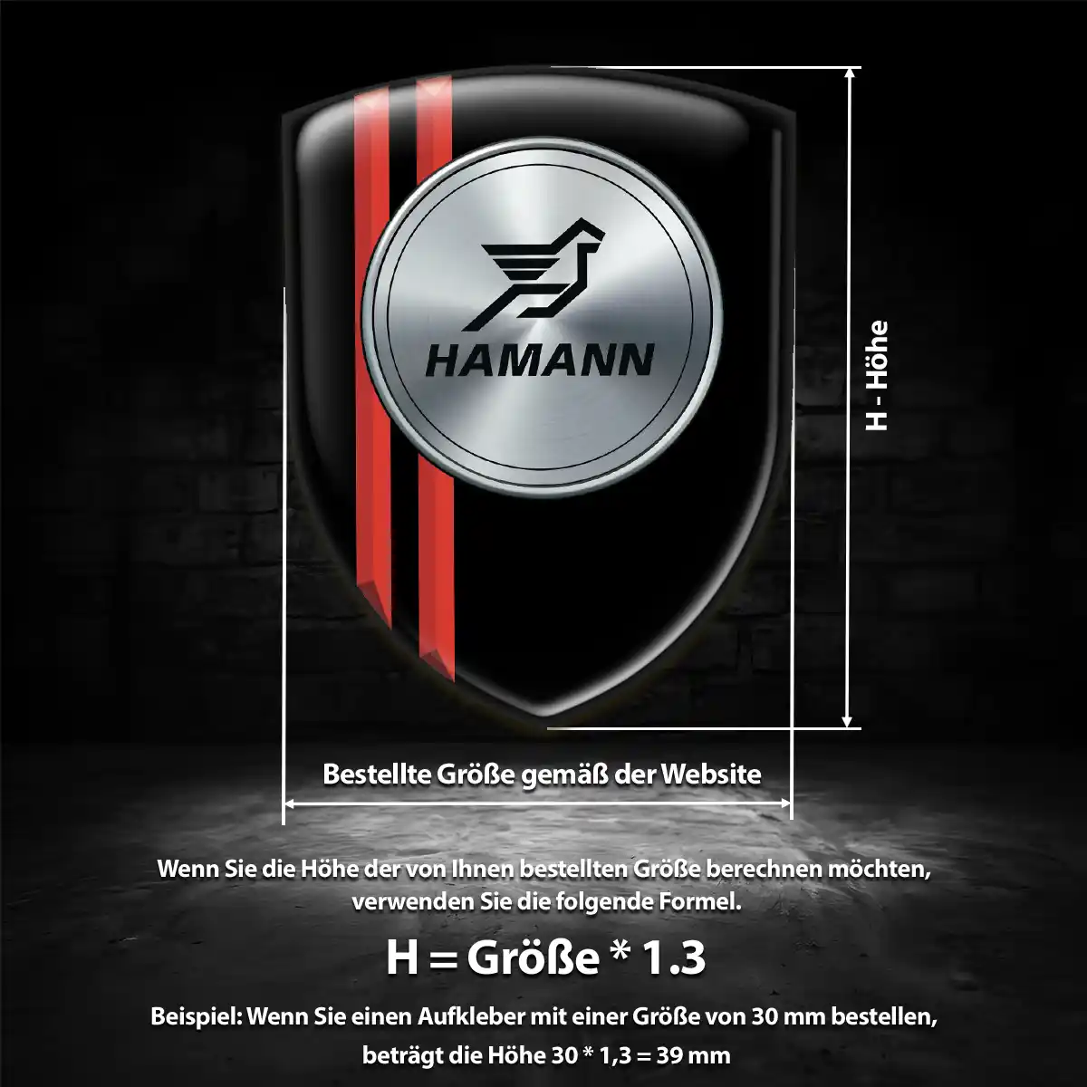 Hamann Aufkleber Wappen Emblem Auto Elegantes Design