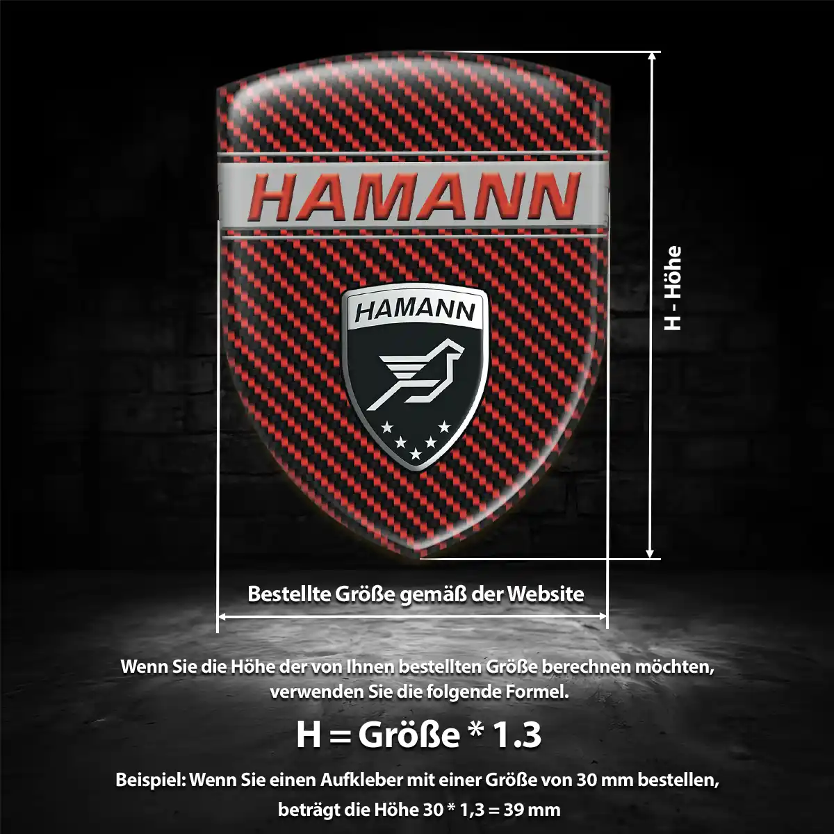 Hamann Aufkleber Wappen Emblem Auto Erstklassige Qualität