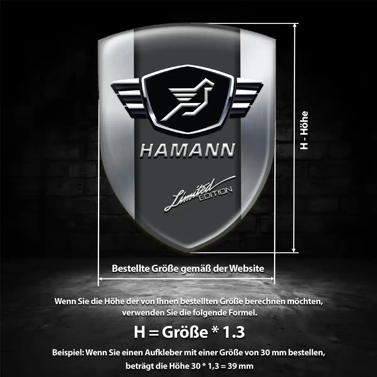 Hamann Aufkleber Wappen Emblem Auto Hochwertiges Harz