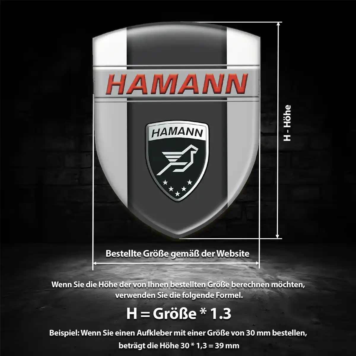 Hamann Aufkleber Wappen Emblem Auto Hohe Qualität