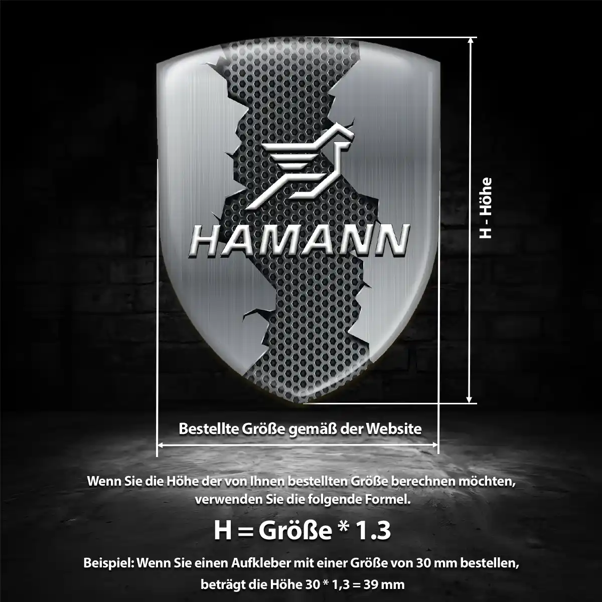 Hamann Aufkleber Wappen Emblem Auto Limitierte Auflage