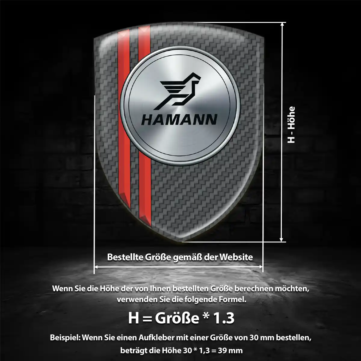 Hamann Aufkleber Wappen Emblem Auto Luxus-Edition