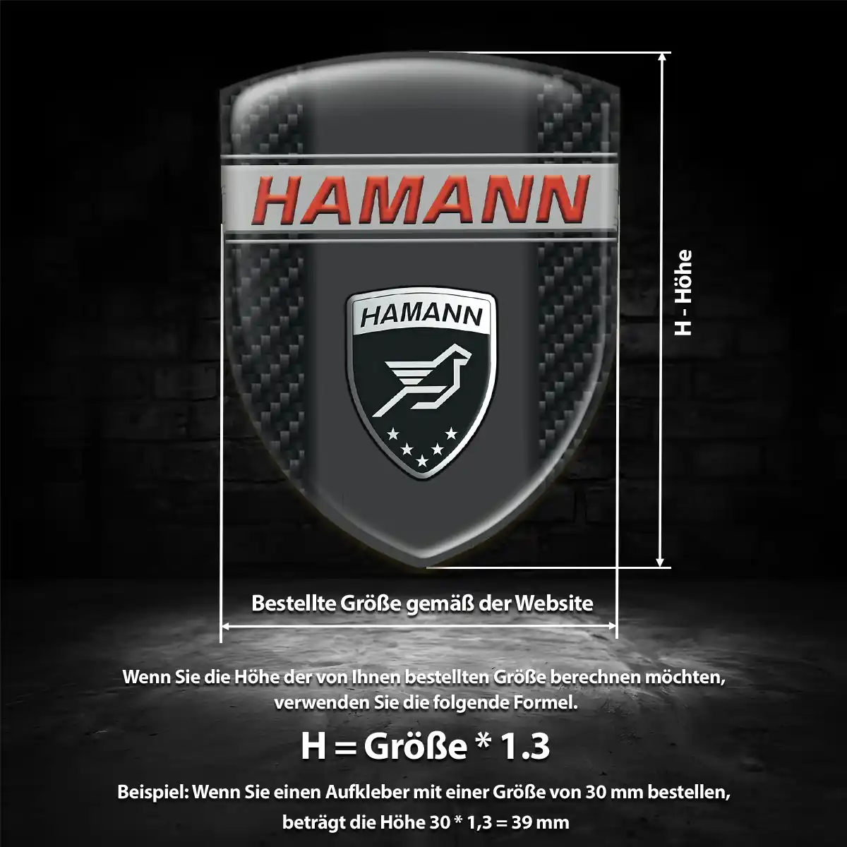 Hamann Aufkleber Wappen Emblem Auto Markenedition