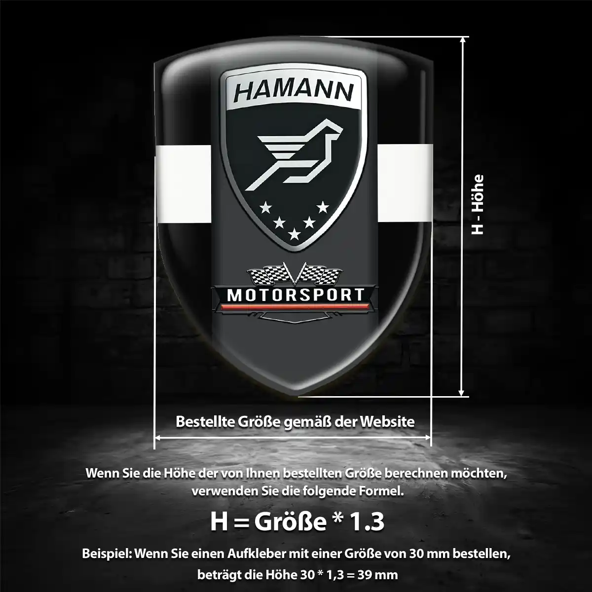 Hamann Aufkleber Wappen Emblem Auto Premium-Edition