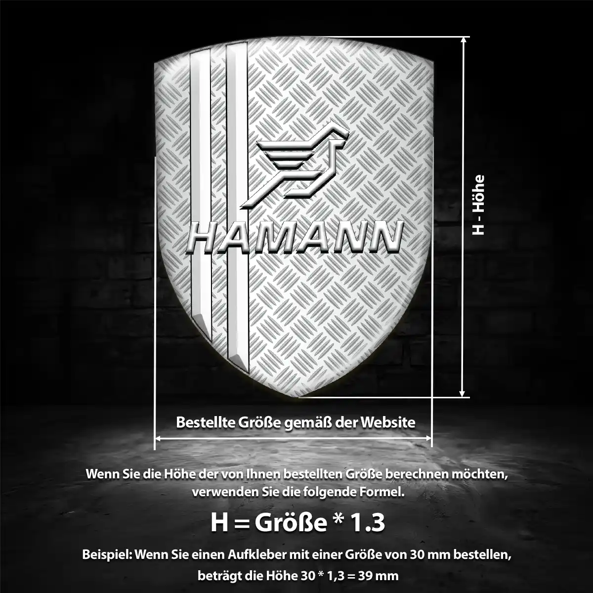 Hamann Aufkleber Wappen Emblem Auto Premiumqualität
