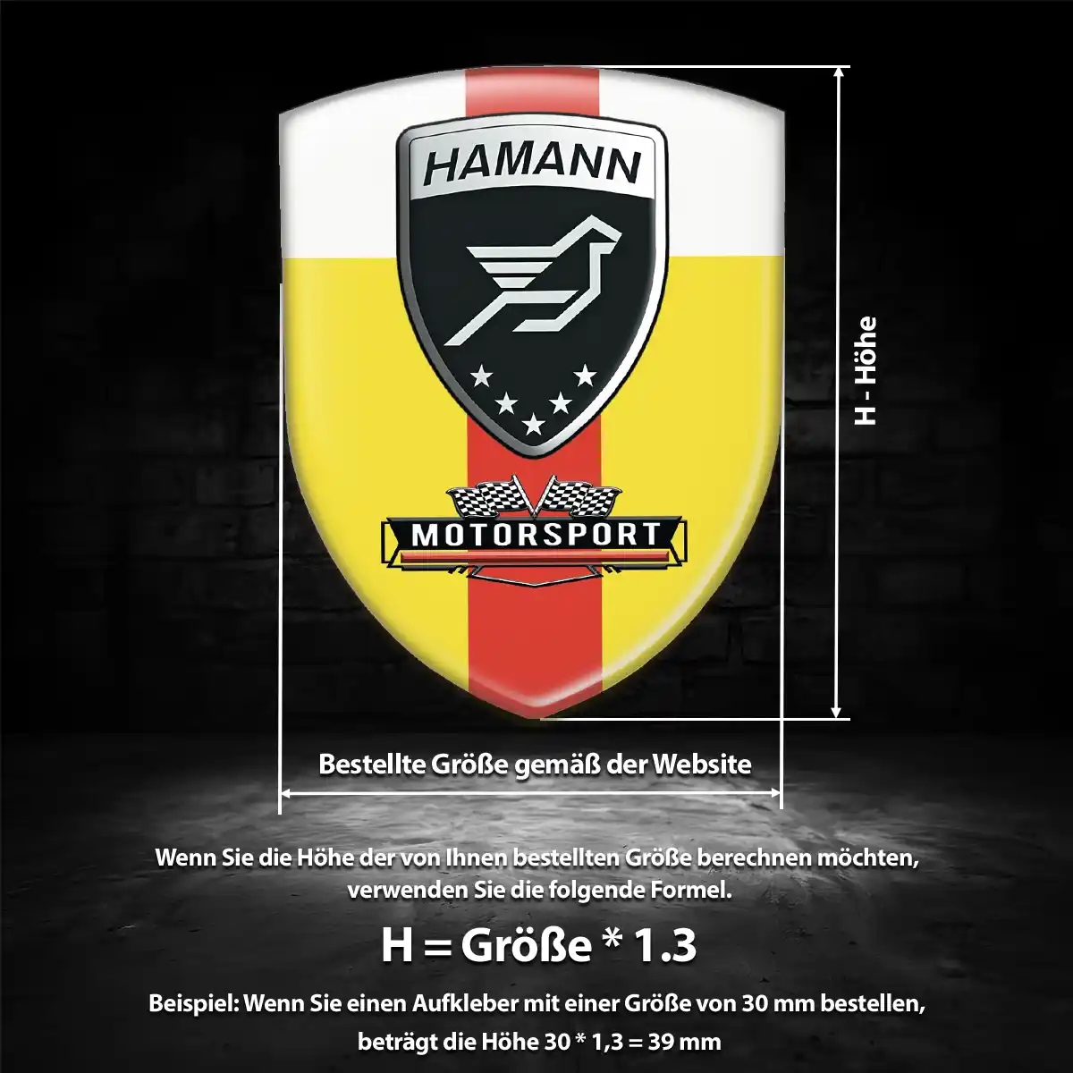 Hamann Aufkleber Wappen Emblem Auto Spitzenqualität