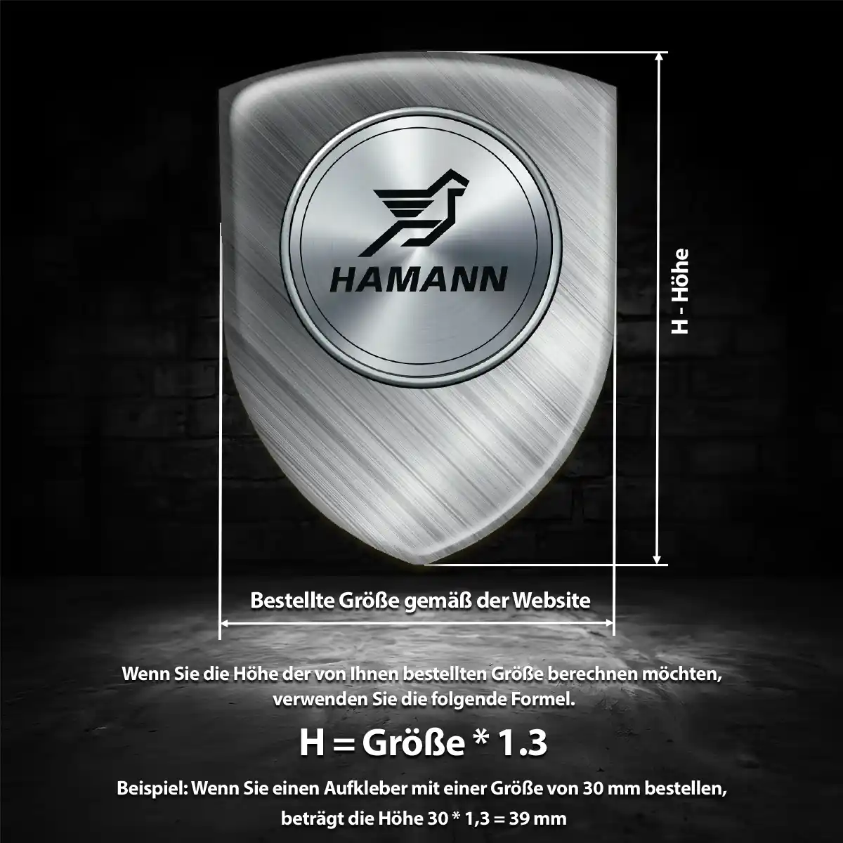 Hamann Aufkleber Wappen Emblem Edles Design