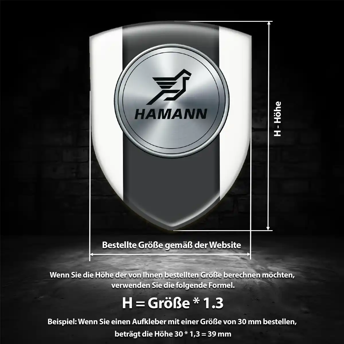 Hamann Aufkleber Wappen Emblem Limitierte Auflage