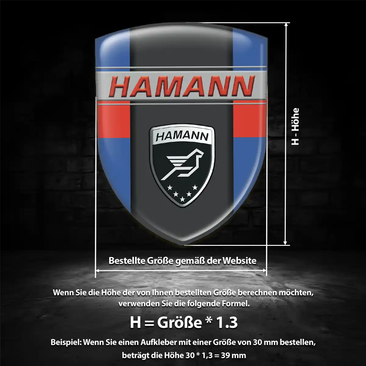Hamann Aufkleber Wappen Emblem Luxus-Edition
