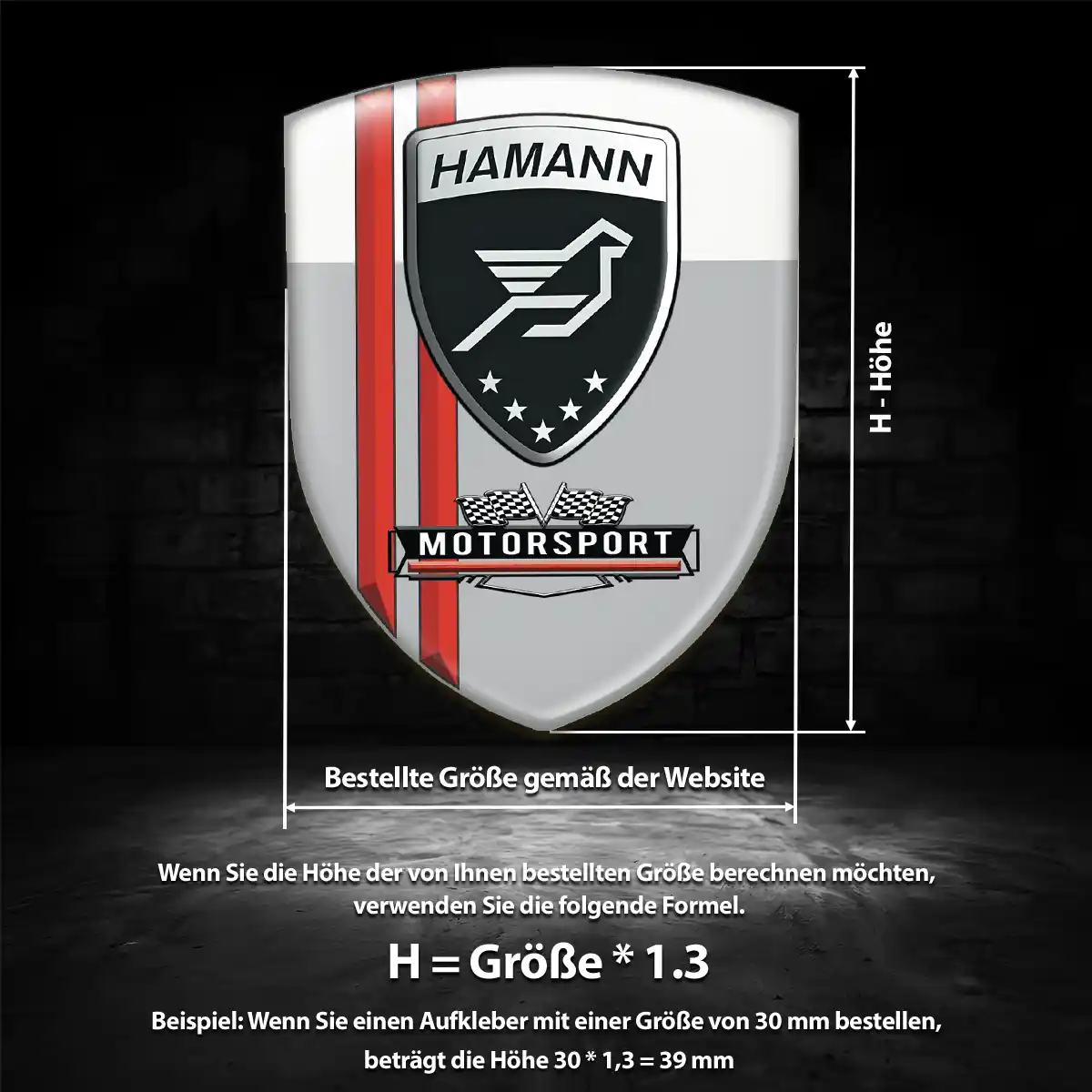 Hamann Aufkleber Wappen Emblem Modernes Design