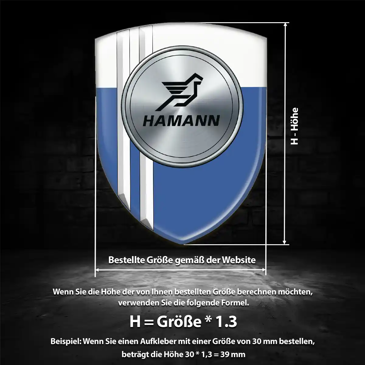 Hamann Aufkleber Wappen Emblem Premium-Edition