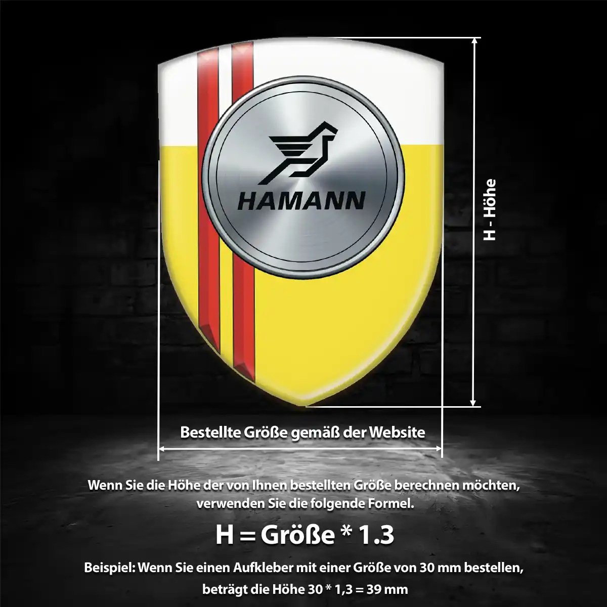 Hamann Aufkleber Wappen Emblem Premiumqualität
