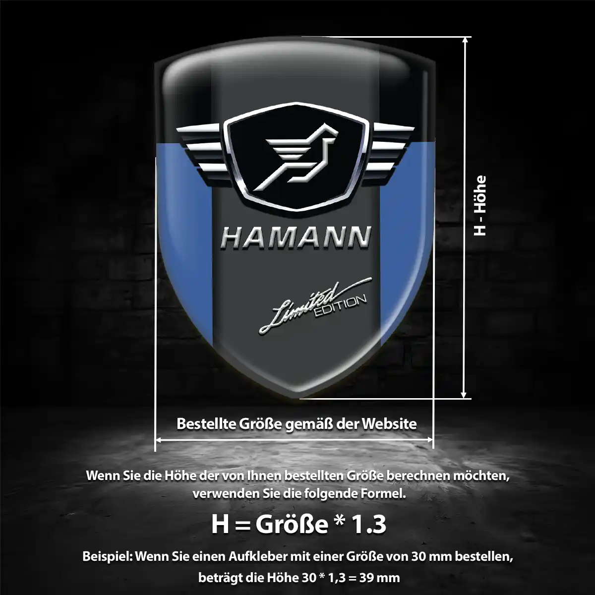 Hamann Aufkleber Wappen Emblem Stilvolles Design
