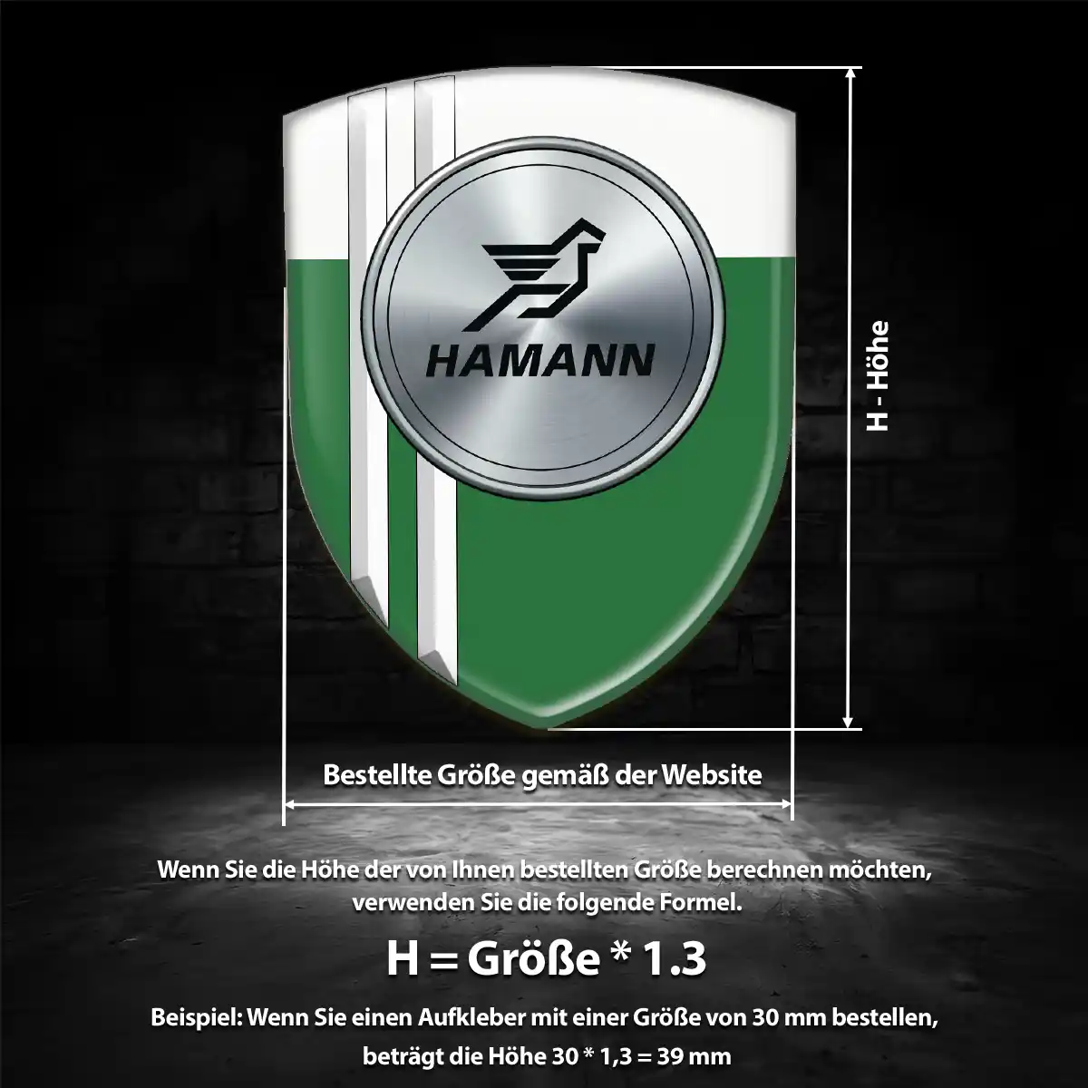 Hamann Aufkleber Wappen Luxus-Edition
