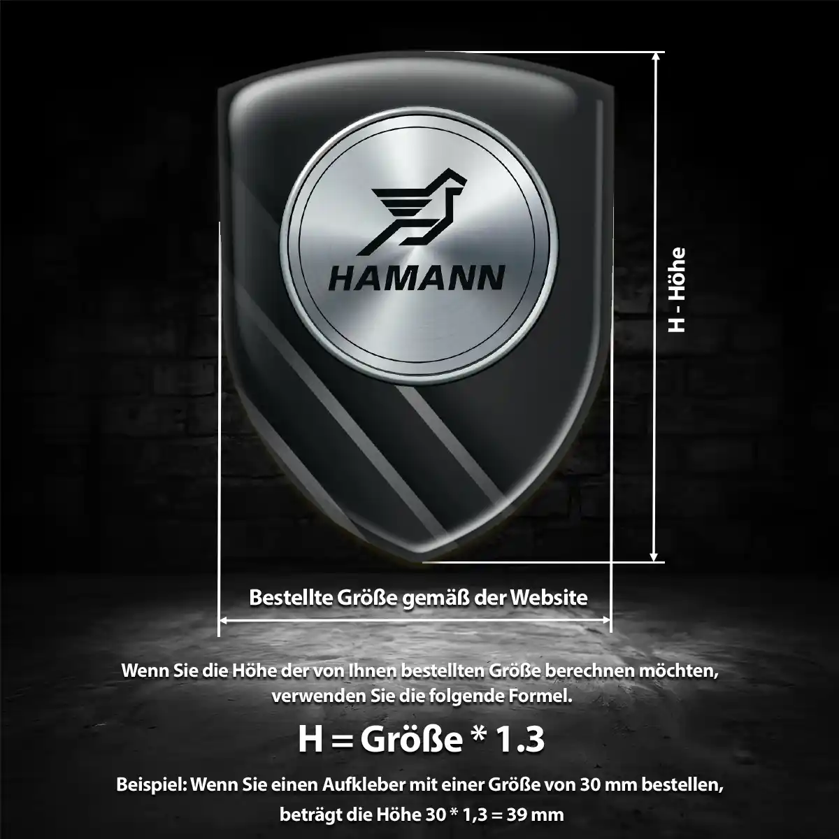 Hamann Aufkleber Wappen Modernes Design