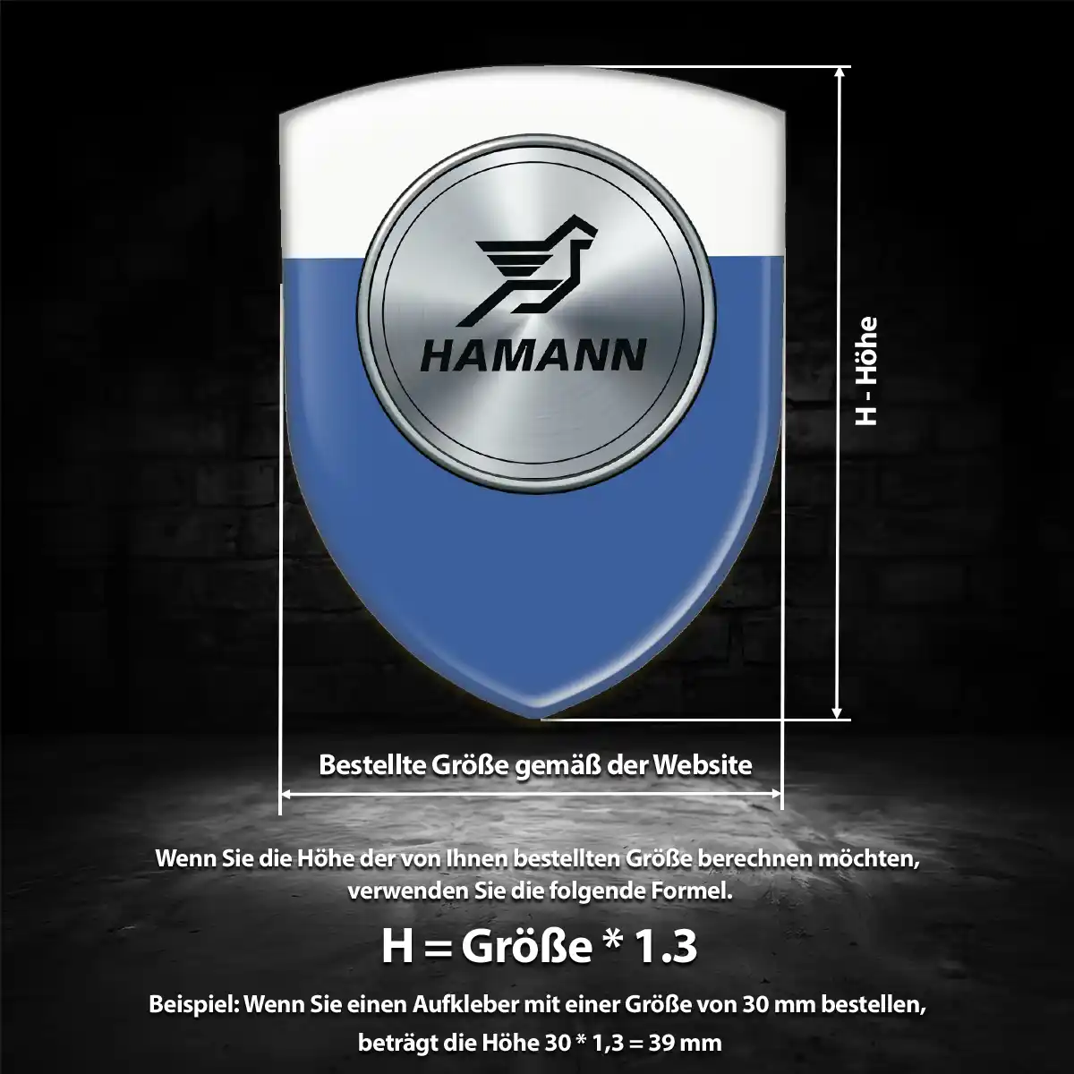 Hamann Emblem Aufkleber Ausdrucksstarkes Design