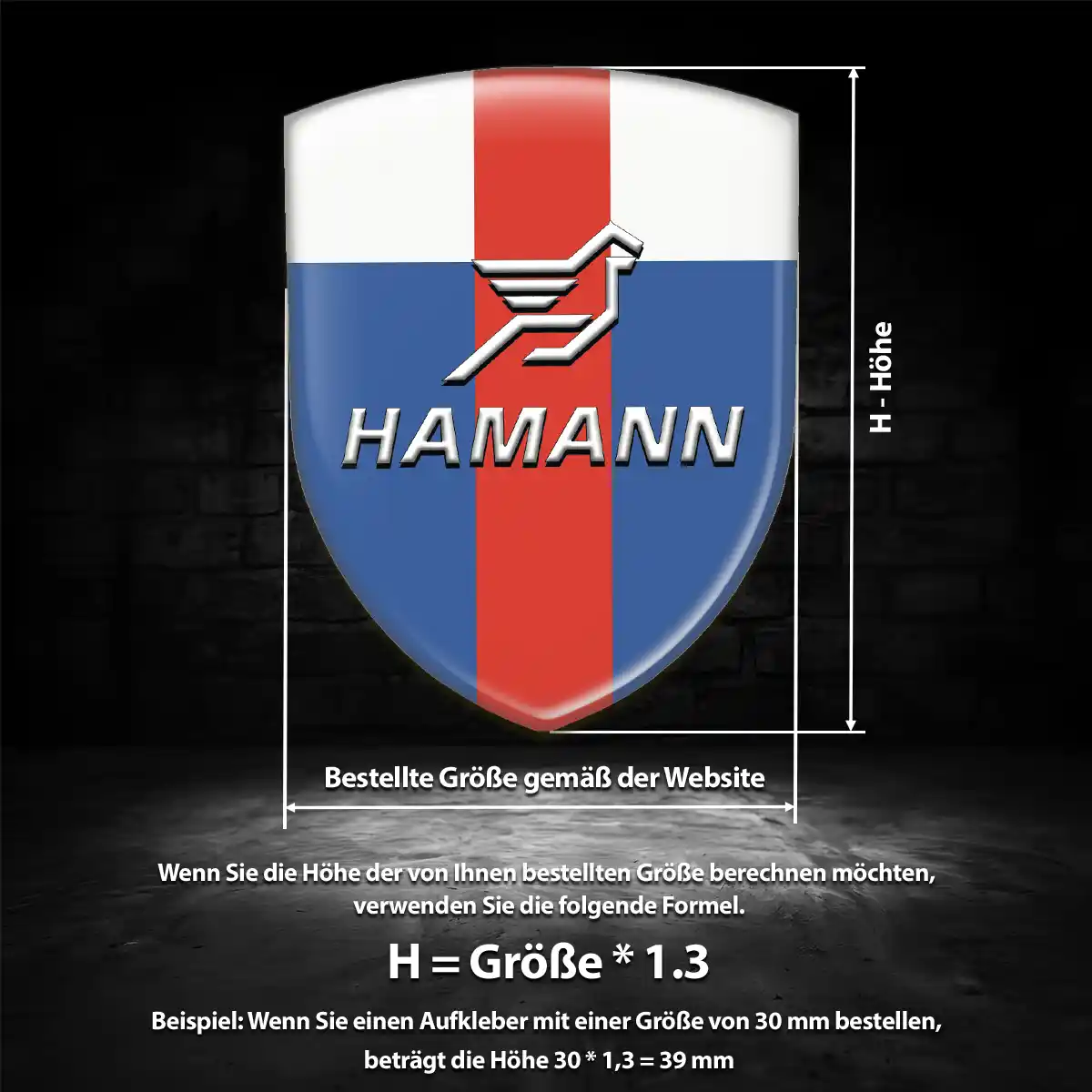 Hamann Emblem Aufkleber Auto Edles Design